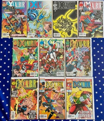 EXCALIBUR, #103-112, MARVEL 10 COMIC BUNDLE, 1996-97, GOOD, BAGGED/BOARDED