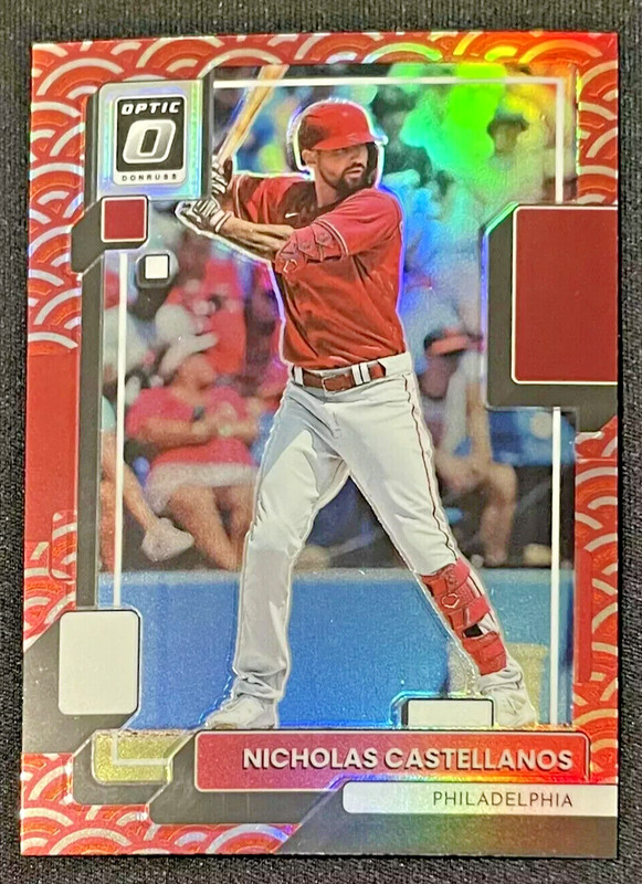 2022 Optic Nicholas Castellanos Photon #195 SSP Philadelphia Phillies