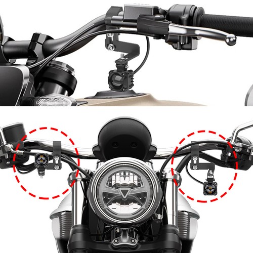 2X Soporte de montaje de luz de señal de giro abrazadera de montaje de horquilla delantera para motocicleta 21 mm-25 mm - Imagen 7 de 13