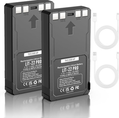 For SPYPOINT Flex-M Camera 2 Pack LIT-22 7000mAh High Capacity Battery Type-C