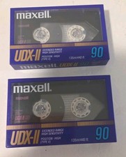 Lot Of 2 Maxell UDX-II 90 High Bias Cassette Japan 90 Minutes Sealed