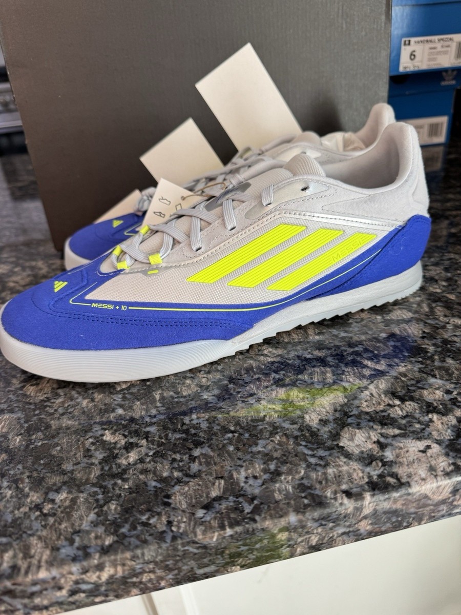 NEW adidas F50 Freestyle 24 Messi Silver Metallic Blue. Size 