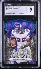 2010 Panini Crown Royale Adrian Peterson #54 Blue /100 CGC 9 Mint POP 1 Vikings