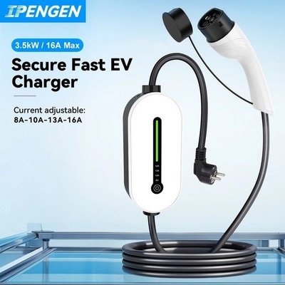 IPENGEN EV Portable Charger Type2 /GBT Plug Connector 16A 1Phase 3.5KW Type1 3.5