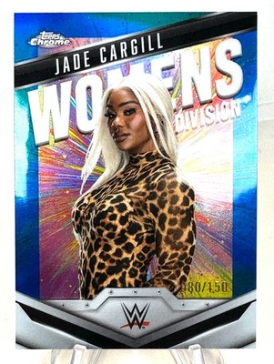 2025 Topps Chrome WWE #WD-JAD Jade Cargill Womens Division 80/150 blue refractor