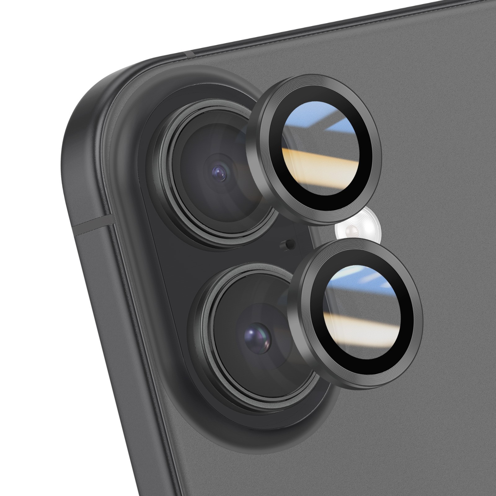 Protection objectif caméra iPhone 17 contre rayures et bris de lentille avec cadre rigide