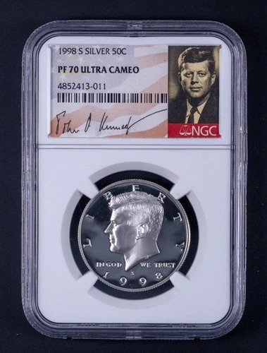1998-S Silver Kennedy Half Dollar Proof NGC PF70 Ultra Cameo BB011
