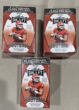 3 Boxes, 2021 Leaf Draft Football Box, Sealed, 2 Autos Per Box