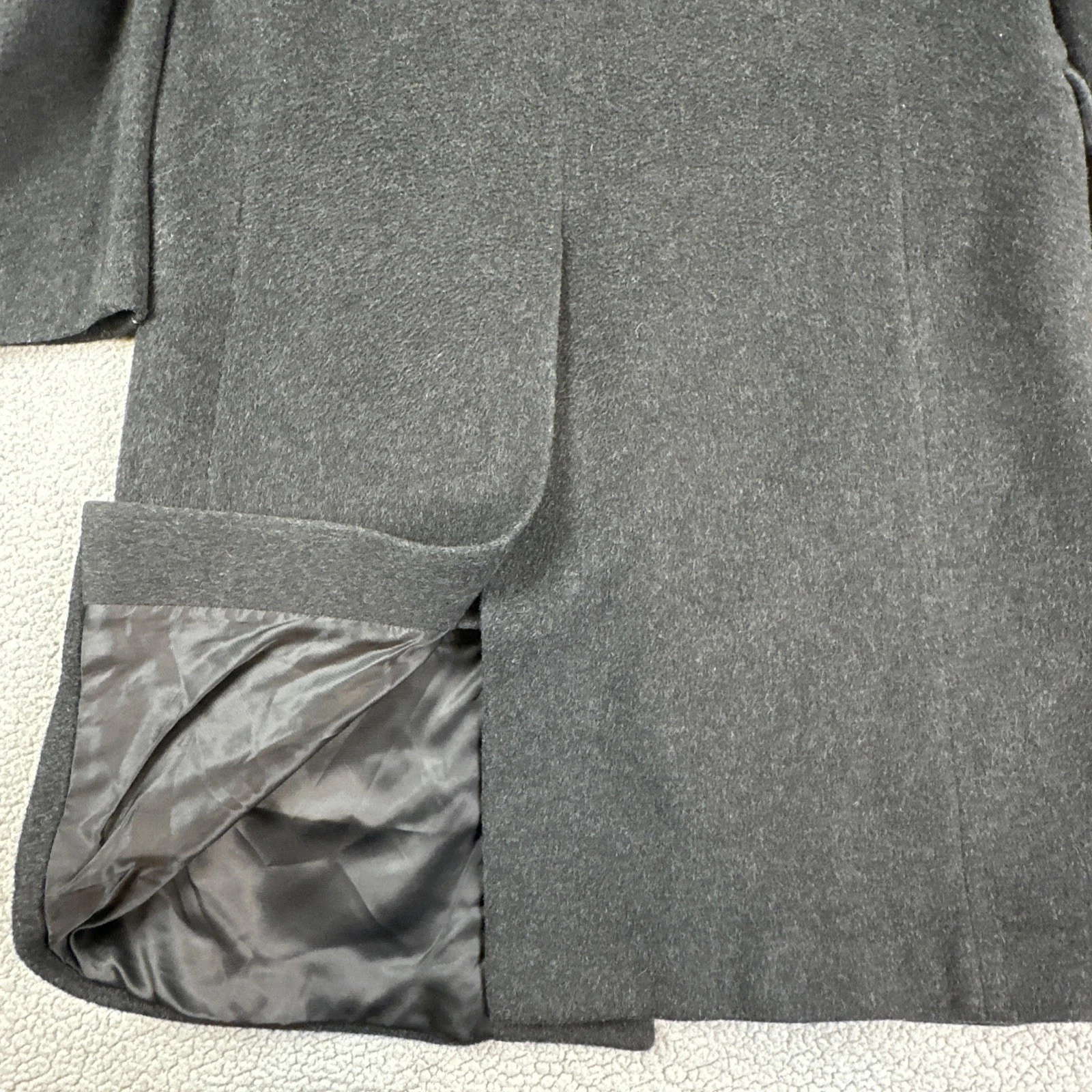 Nino Cerruti Rue Royale Wool Cashmere Blend Overcoat 42R Charcoal Gray 3 Button image 19