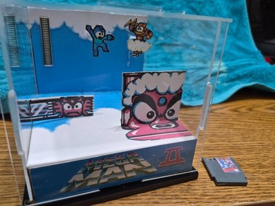 Mega Man II 3D Diorama Cube Handmade Pixel Art NES Display Fan Made