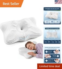 Cooling Orthopedic Neck Pillow - Breathable Memory Foam for Side  Back Sleepers