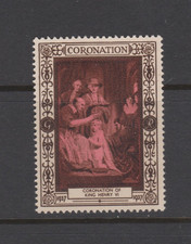 GB/UK 1937 GVI Coronation poster stamp (Coronation of King Henry VI)