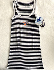 NY KNICKS WOMENS TANK TOP SHIRT MEDIUM STRIPE NBA 4HER CONCEPT BASKETBALL MSG