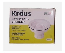 KRAUS Kitchen Sink Strainer in White