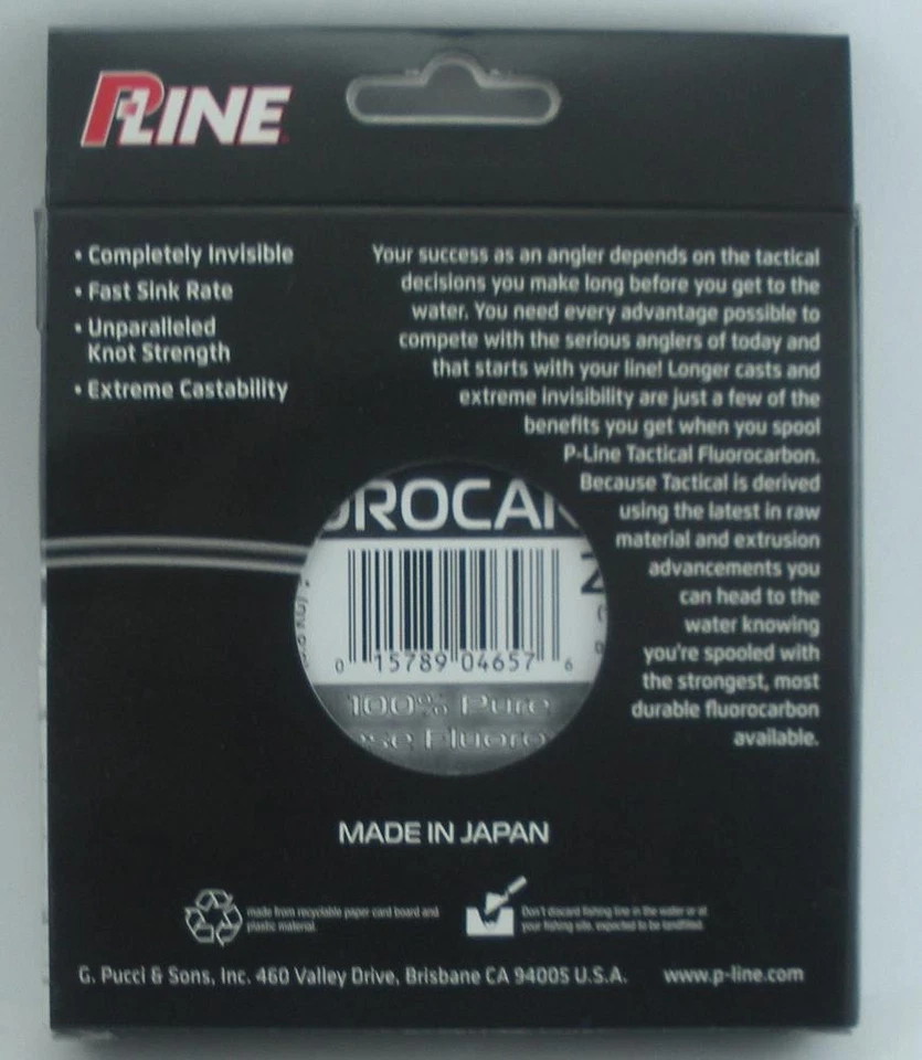 PLine PTFL200-15 Filo Fluorocarbonico Tattico 15LB Test 200 Yds Trasparente - Immagine 3 di 3