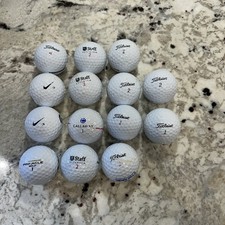 Mixed Lot of 14 Gently Used Golf Balls Titleist, Nike, Callaway, Wilson Staff