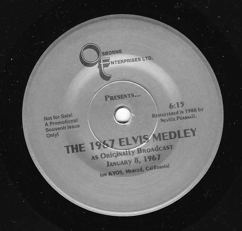 #1 HITS MEDLEY 1956/69 FROM FIRST ELVIS PRESLEY TO LAST BEATLES/1967 ELVIS NM 45
