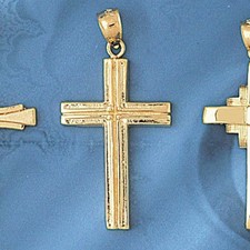 Cross Charm Pendant 14k Gold