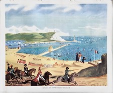 Vintage Set of 3 ~ 1950s MACMILLAN History Lithograph Poster Prints ( unframed )