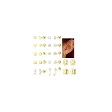 Wgoud 12 Pairs Hypoallergenic Surgical Steel Earrings for Sensitive Ears Wate...