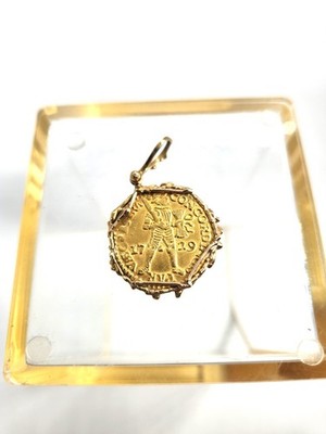 1729 Dutch Vliegenthart 98.6% Highly Fine Gold Ducat Pendent
