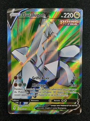 Pokemon Karte: Duralugon V Full Art 2021 Himmlische Evolution 197/203 VG  