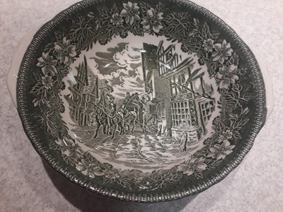Salatschüssel Porzellan 20cm Durchmesser Grün Vintage