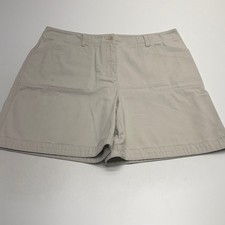 JONES NEW YORK Women  s 14 Khaki Cotton Shorts