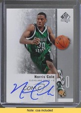 JSA Certified 2011-12 SP Authentic Norris Cole #33 COA Auto 2k2