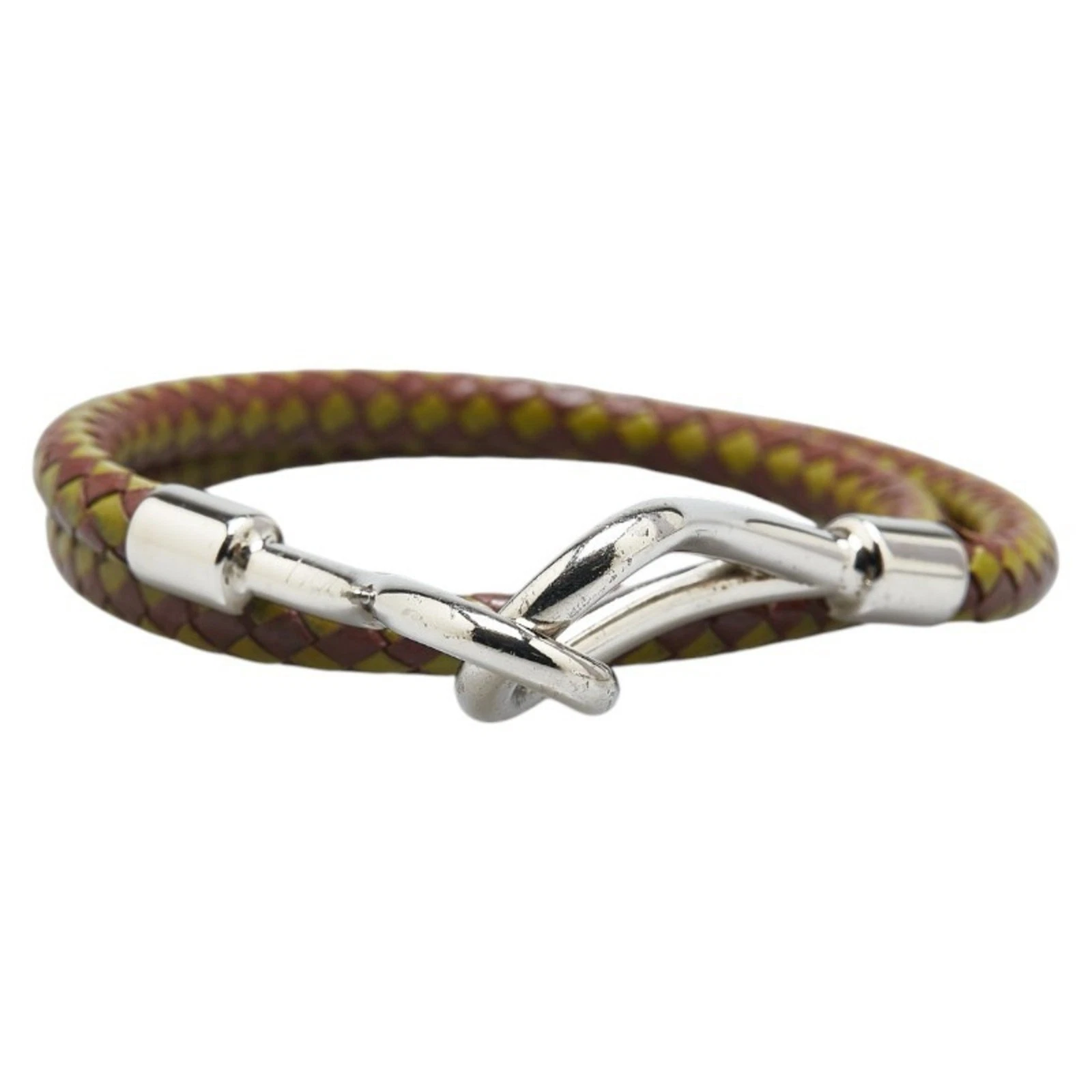 HERMÈS Hermes Jumbo Bracciale Donna Pelle Marrone Verde HERMES GZl1716g
