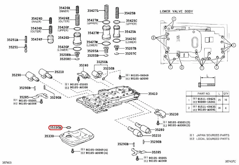 Juego de juntas tóricas filtro aceite junta cárter aceite Toyota OEM 35168-34020 35330-60060 Foto 4 de 4