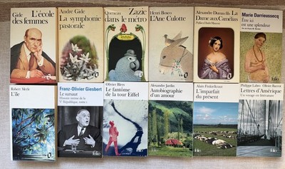 Lot of 12 Folio French Paperbacks, Andre Gide, more