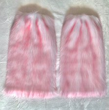 Handcrafted Thick Candy Faux Fur Leg Warmers Dancewear Boot Cover Multiple Color
