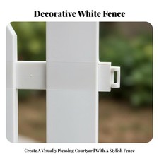 White Plastic Picket Fence Weather-Resistant White Picket Fence Weatherproof
