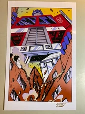 Transformers Comic Art Glossy Print 11”x17” by Scott Reed 2004 Signed