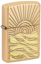 Zippo Armor SunBeam Pendant High Polish Brass Windproof Pocket Lighter, 169-0...