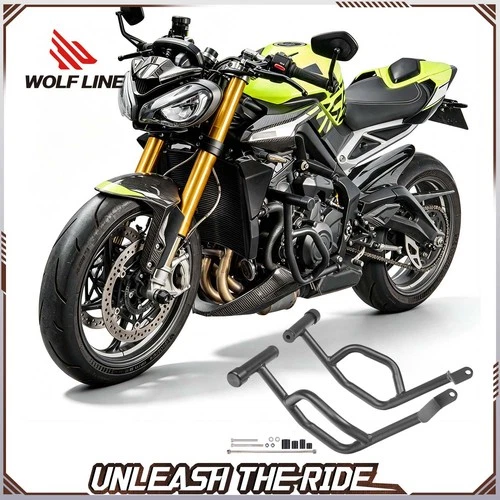 Crash Bar For Triumph Street Triple 765 RS RX R Engine Guard 2023-2026 WOLFLINE