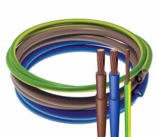 1M Flexi-Tail 19 Strand 25mm 6181Y Blue/Brown Double Insulated Tails & 16mm G/Y