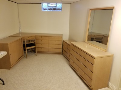 Retro Mid Century Modern Matching Bedroom Corner Desk Set Ebay