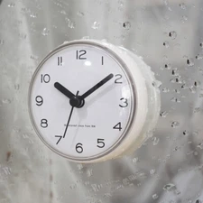 Mini Sucker Wall Clock Bathroom Anti-Fog Waterproof 7cm Office Mini Quartz Clock