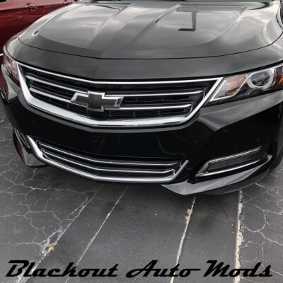 #ad 2014 2020 Chevy Impala Gloss Black Emblem Blackout Kit Vinyl Overlay Decal Set $12.89