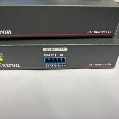 Extron DTP HDMI 230 Rx + Tx Digital Video Extender mit Ladegeräte 