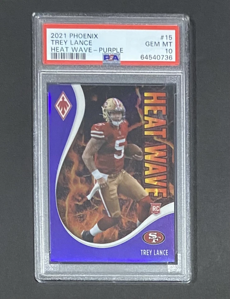 2021 PHOENIX TREY LANCE ROOKIE HEAT WAVE PURPLE /125 SP #15 RC - PSA 10 POP 6 🔥 - Image 2 of 4