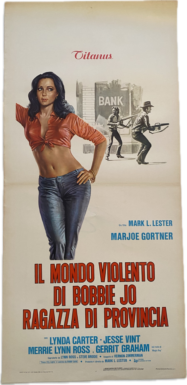 Locandina originale film Il mondo violento di Bobbie Jo ragazza di provincia (1976) - Regia di Mark L. Lester