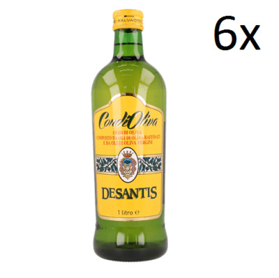 6x De Santis CondiOliva Olive raffinierte und native Olivenöle 1L olio di oliva