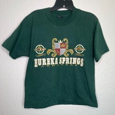 Vintage 90s Eureka Springs Arkansas T-shirt M Green Tourist Made In USA VTG