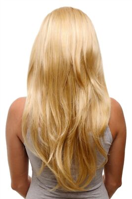 Clip-in Haarteil 7 Klammern Halbperücke Extension Goldblond Hell 60cm H9505-611B