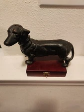 Cast Iron Dachshund Coin Bank Door Stopper