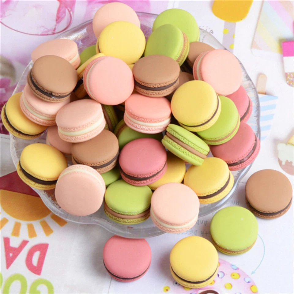 23x23x13mm Bulk Fake Macaron Food Miniatures Resin Embellishments Decors 10 pcs - Image 3 of 4