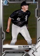 2021 BOWMAN DRAFT CHROME 1ST CHICAGO WHITE SOX - WES KATH #BDC-43